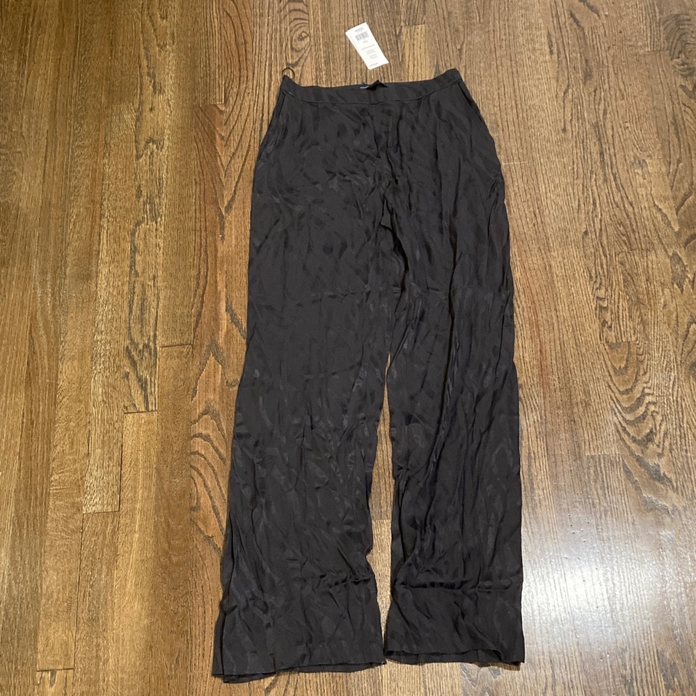 French Connection Black Satin Trousers with side zip